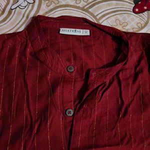 Maroon Mens Kurta