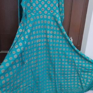 Sky-blue Gawn kurti