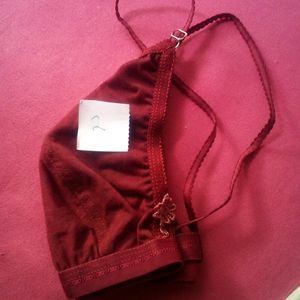 New Dori Bra Maroon Colour Unused