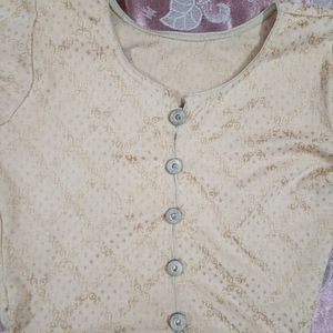 Golden Fitted Blouse