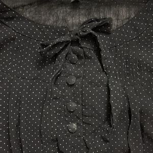 Black Polka Dot Formal Top