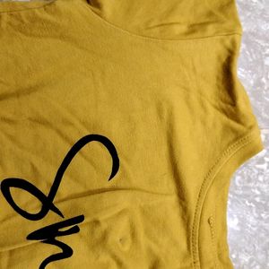 Mustard Colour Crop Top