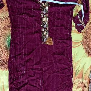 Dark Red Maroon Kurti