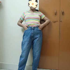 Mom Fit Blue Jeans