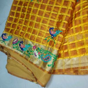 Mustard Yellow Formal Classic Saree