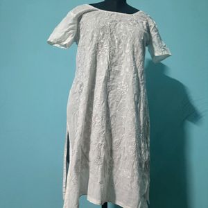 White Embroidery Kurta