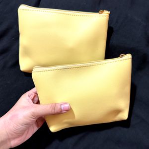 Yellow Leather Pouch Combo💛