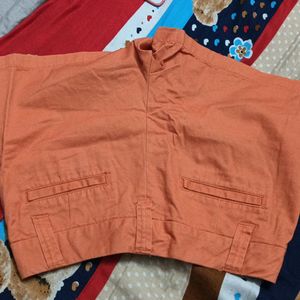 Orange Casual Short For Women