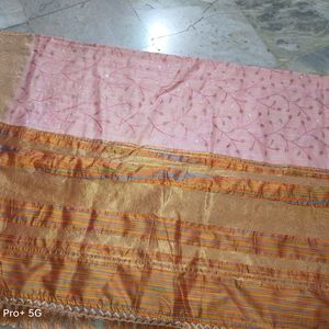 Embroidery Work Sarees With Designer Blouse