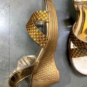 Golden Heels 3inch Highs For Woman