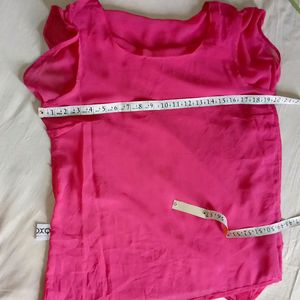 Haoxq Rose Pink Top