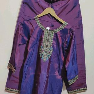 Purple🟣Kurta Plazo Pant Set For 34 Bust