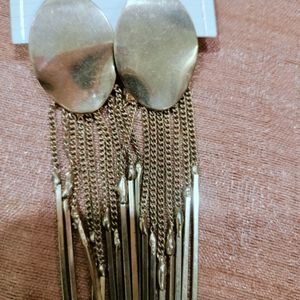 Gold Tone Tassel Earrings