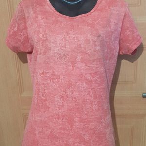 Coral Red Trendy Tshirt.