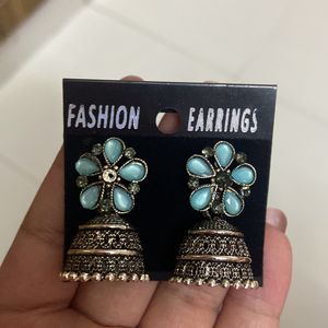 Oxidised jhumkas (not used but lost a stone)