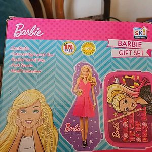 Barbie Tiffin And Stationery Box