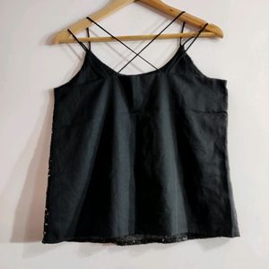 Carlton Women Black Sequin Worked Top