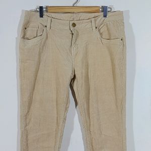 Beige Color Corduroy Pant (Women's)