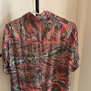 Paisley Printed Silk Shirt