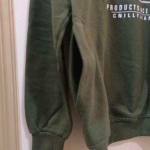 Dark Olive Colour Sweatshirt  For Men