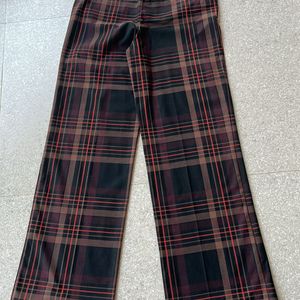 Checked Trousers-women