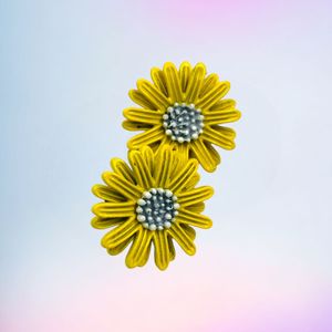 Yellow Flower Earrings