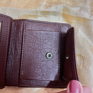 mini brown leather wallet