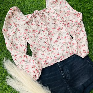 Urbanic Elegant Floral Print Top