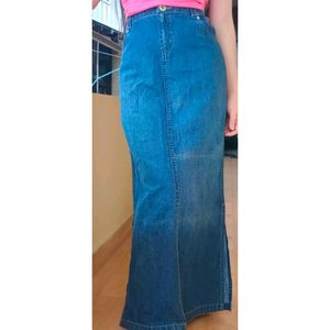 Denim Long Skirt