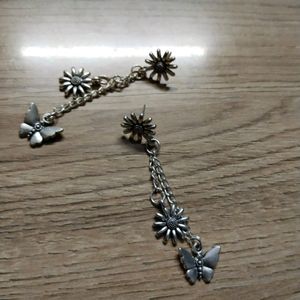 Silver Floral Earring