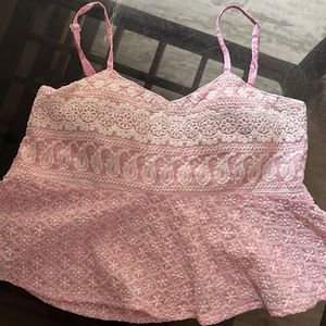 Chikankari Crop Top