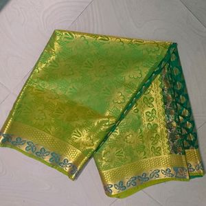 Green Colour Women Kanjeevaram Pattu Saree