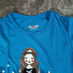 Printed Crew Neck T-shirt 2-3Y