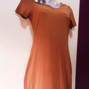 Sandstone Color Bodycon Dress