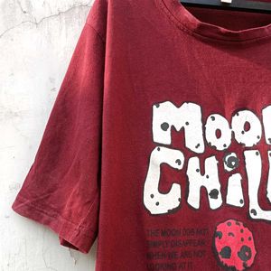 Women Printed Maroon T-Shirt  ❤️