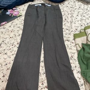 y2k grey pinstriped trousers