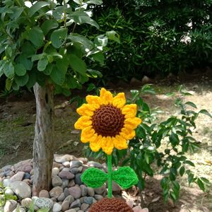 Crochet Sunflower Pot🌻