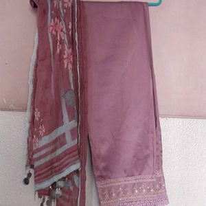 Ethnic Silk Suit IN Lavender Colour