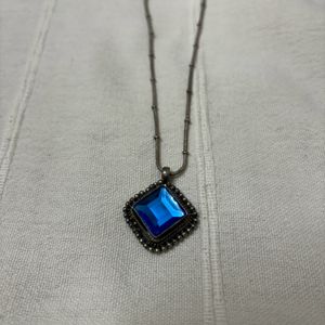 Blue Stone Pendant Necklace