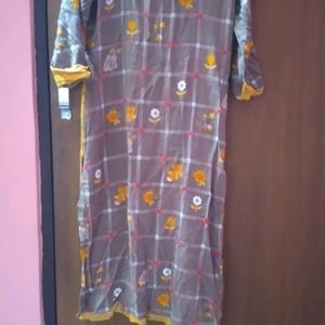 Yellow Cotton Kurti