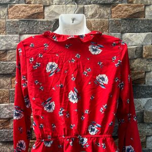 H&M Floral Red