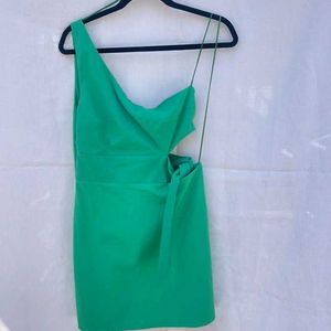 Zara one shoulder cut out mini dress