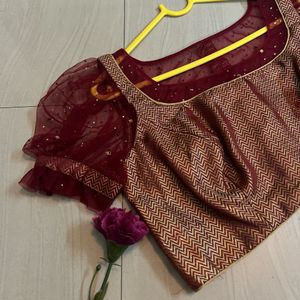 Maroon Designer/ Master Stiching Blouse