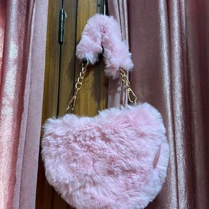 Furr Heart Shape Bag