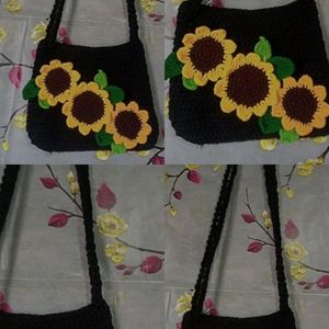 Crochet Sunflower Bag