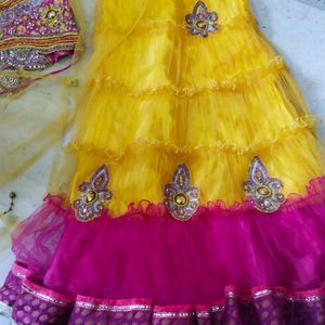 Heavy Work Lehnga Choli For Kids