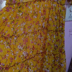 Flower Print Georgette Dress