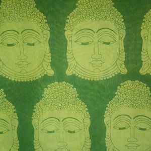 Buddha Print Cotton Saree