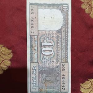 10 Rupees Boat Note Sign By S. Venkitaramanan