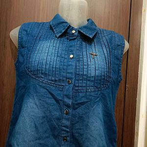 Denim Top For Girl 14 To 18 (Thin Body)